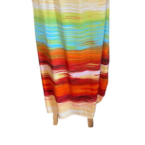 Cato rainbow red green yellow orange skirt size M - Picture 7 of 7